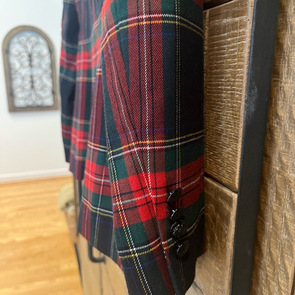 Ralph Lauren Red and Black Plaid Blazer - Picture 5 of 7